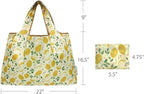 allydrew Large Foldable Tote Nylon Reusable Grocery Bags, 6 Pack