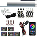 Interior Car Strip Lights Dreamcolor Acrylic Car Decorative Lights with Smart APP Control Multicolor Internal Lighting Kit Music&DIY Function Ambient Fiber Optic Strip LEDs (Muticolor 18 in 1)