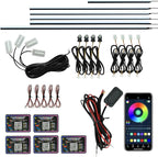 Interior Car Strip Lights Dreamcolor Acrylic Car Decorative Lights with Smart APP Control Multicolor Internal Lighting Kit Music&DIY Function Ambient Fiber Optic Strip LEDs (Muticolor 18 in 1)