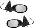 TRQ 2 Piece Driver and Passenger Side Mirror Assembly Set Electric Adjustment Non-Heated No Memory Textured Compatible with 2