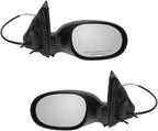TRQ 2 Piece Driver and Passenger Side Mirror Assembly Set Electric Adjustment Non-Heated No Memory Textured Compatible with 2
