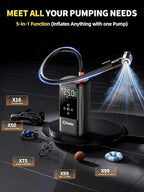 6000A Jump Starter with Air Compressor Battery Jumper Starter Portable 10-in-1 Car Jump Starter Portable 12V Jump Box with