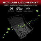 LASFIT Floor Mats for Jeep Wrangler Unlimited 4XE 2021-2025 4 Door with Subwoofer, Plug-in Hybrid EV-Gas (PHEV), All Weather Car Mats Floor Liners Cargo Liner Seatback Cargo Mat Black