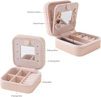 KElofoN Travel jewelry case Travel jewelry box Travel Jewelry Organizer Small Jewelry Organizer Box for Girls Women with Mirr