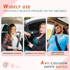 Car Seat Belt Cover for Pregnancy, Soft Harness for Neck and Abdomen Protection, with Adjustable Strap Soft Harness, Comfort Enhancer for Maternity Car Universal Travel(White)