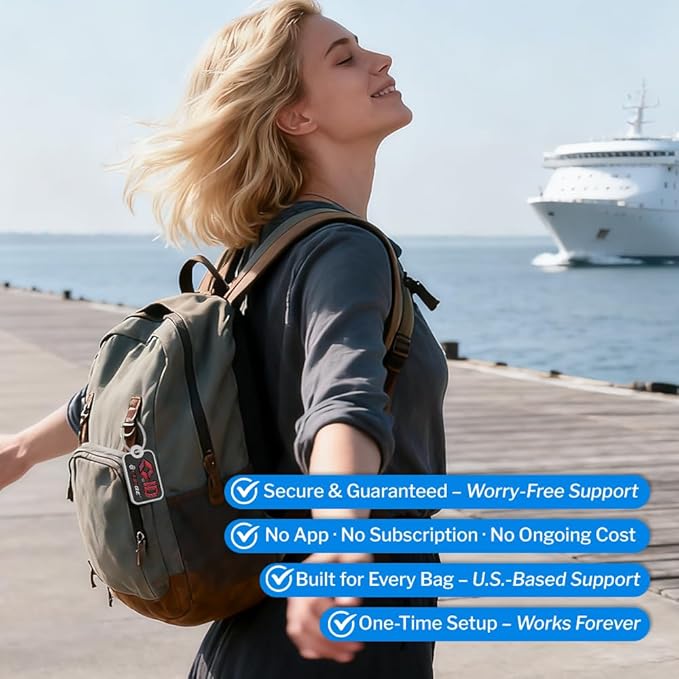 Forge Smart Lost and Found Luggage Tags, Global Luggage Tracking Tag, WorldTracer Compatible, Travel Sentry Powered Baggage I