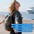Forge Smart Lost and Found Luggage Tags, Global Luggage Tracking Tag, Travel Sentry Powered Baggage ID System for Luggage, Ba