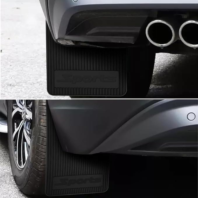 HZEL Car Mud Flaps, 4PCS Soft Flexible Bendable Rubber Vehicle Mudguard Splash Guard with Hardware Tool, Auto Exterior Protec