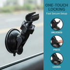 4 Pack Universal Car Dash Cam Mount - Vacuum Suction Cup Holder with 4 Interchangeable Heads for GPS Navigation and Dashboard Recorder(Card Slot)