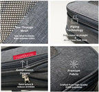LeanTravel Premium Compression Packing Cubes for Travel - Suitcase Organizer Bags with Double Zipper & Breathable Mesh Panel 