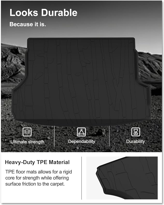 KIWI MASTER Cargo Mat for 2019-2026 Subaru Forester (Non-Hybrid), OEM Replacement J501SSJ300, All Weather Car Rear Trunk Mat, Custom Fit TPE Tray Liner, Black