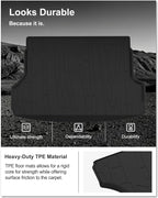 KIWI MASTER Cargo Mat for 2019-2026 Subaru Forester (Non-Hybrid), OEM Replacement J501SSJ300, All Weather Car Rear Trunk Mat, Custom Fit TPE Tray Liner, Black