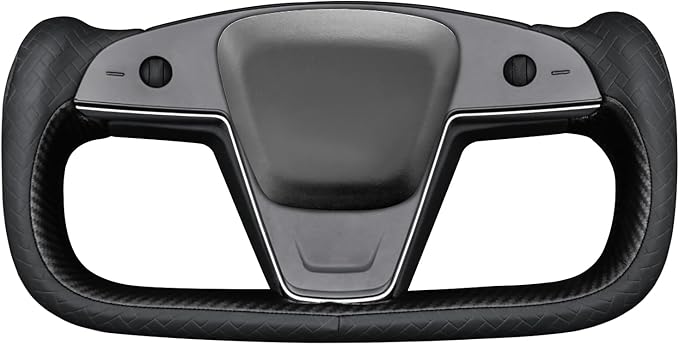 MEWANT Hand Stitched Tesla Model S Yoke Steering Wheel Cover Wrap for Tesla Model S 2021-2023 / Model X 2021-2023 Tesla Yoke Steering Wheel Accessories(3D Style)