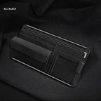 Car Sun Visor Organizer Glasses Case Storage Pocket Organizer with Multi-Pocket Net Zipper Pouch Sunglass Holder for Car Truck SUV (Black)