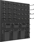 Peg Board Kit, Includes Pegboard and Accessories,with Hooks and Bins,Peg Board Wall Organizer for Office,Ornaments Display,Cr