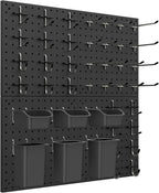 Peg Board Kit, Includes Pegboard and Accessories,with Hooks and Bins,Peg Board Wall Organizer for Office,Ornaments Display,Cr