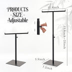 Purse Display Stand Jewelry Towers - 2 Pack Purse Stand Handbag Bag Display Black Tabletop Stainless Steel Hook Hanging Jewel