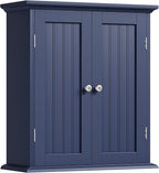 ChooChoo Bathroom Wall Cabinet, Over The Toilet Space Saver Storage Cabinet, Medicine Cabinet with 2 Door and Adjustable Shel