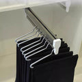 Extendable Clothes Rail - Sliding Wardrobe Closet Rod, Adjustable 30-80cm Wardrobe Rail Clothes Rack, Pull Out Closet Rod wit