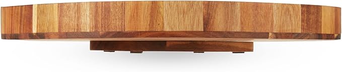 Twine Lazy Susan 20 inch Wooden Serving Board, Countertop Lazy Susan for Kitchen Decor, Turntables for Kitchen Countertop Dec