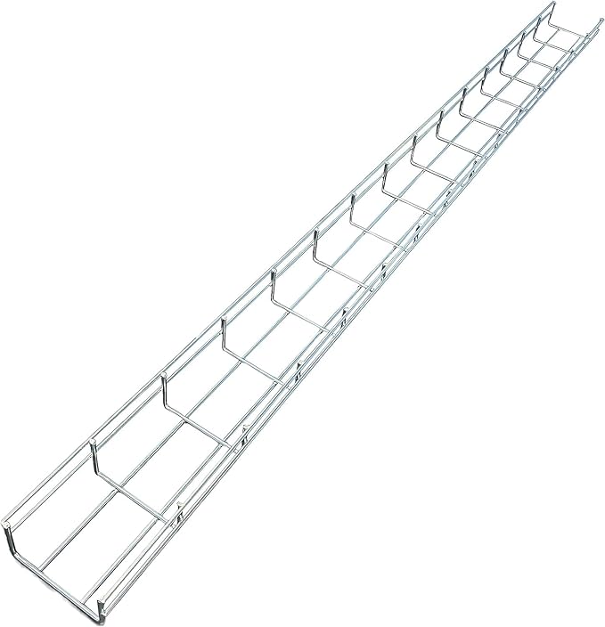 Kable Kontrol Cable Tray- 5 Feet Long - 4" Width, 4” Depth – Wire Mesh Tray Cable Management Rack Cords Organizer Cable Baske