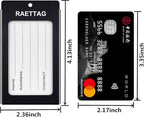 Luggage Tags Metal Suitcase Tags Travel Bag ID Identifier Luggage Tag (Black 6-Pack)
