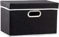 PRANDOM Foldable Storage Box with Lid [1-Pack] Fabric Collapsible Storage Bin Organizer Container Basket Cube with Cover for 