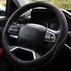 Rueesh Microfiber Leather Steering Wheel Cover Anti-Slip Matte Finish Auto Car Wheel Cover Universal 15 Inch Wheel Cover for 