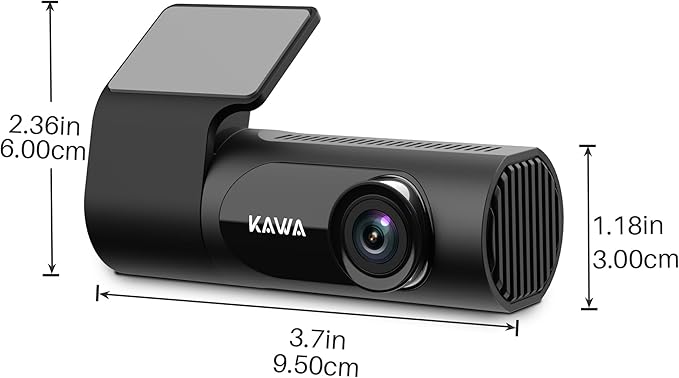 KAWA Dash Cam 2K, WiFi Dash Camera for Cars 1440P with Hand-Free Voice Control, Night Vision, Mini Hidden Dashcam Front, Emer