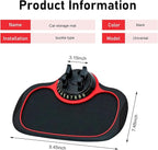 Multifunction Car Anti-slip Mat, Storage Pad & Rotatable Phone Holder & Parking Number Plate, Large Organizer Pad for Phone K