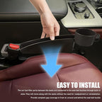 2PCS Car Seat Gap Filler Organizer, Console Side Organizer, Seats Gap Organizer with Phone Holder, Multifunctional Car Seat Filler Gap Space Prevents Things Dropping for Most Vehicles (Brown)