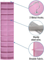 coastal rose Hanging Shoe Organizer for Closet, 20 Sections Hanging Closet Organizers and Storage Shelves, Space Saving Shoe 