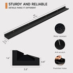 Fun Memories Picture Ledge Shelf, 60 Inch Floating Shelves Set of 2, Large Nursery Book Shelves for Toys Storage, Kids Booksh