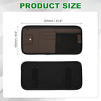 PATIKIL 1 Pcs Car Sun Visor Organizer, 12.8 x 6.5 Inch PU Leather Vehicle Storage Pouch Holder for Sunglasses Card Pen Driver License Car Accessories, Brown