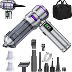 Car Vacuum Cleaner High Power 20000Pa – Cordless Handheld Mini Vacuum & Air Duster for Car & Desk, Home, Office & Camping, Id