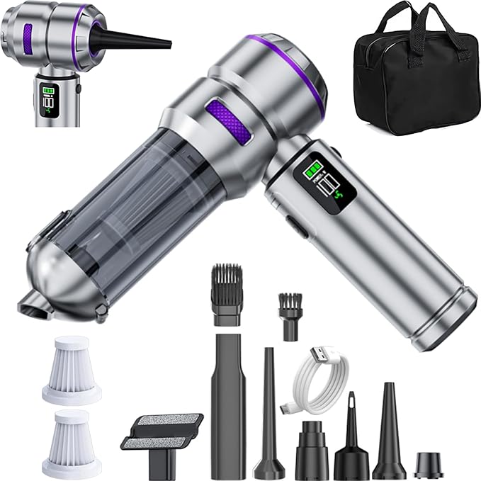 Car Vacuum Cleaner High Power 20000Pa – Cordless Handheld Mini Vacuum & Air Duster for Car & Desk, Home, Office & Camping, Id