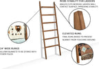 FUIN 6.4ft Extra Wide Wooden Blanket Ladder Living Room Decorative Wal Leaning Farmhouse Quilt Display Holder Rustic Wood Tow