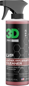 3D LVP Interior Cleaner - Removes Dirt, Grime, Grease, Oil & Stains from Leather, Vinyl & Plastic - Great for Seats, Steering
