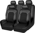 CAR PASS Leather and 3D Air Mesh Universal Fit Car Seat Covers, for Sedans,Trucks,Suvs,Airbag Compatible,Zipper Design and Re