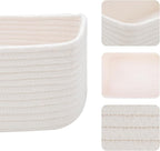 MiniArk Small Storage Baskets for Organizing | Closet Organizer Bins | Shelf Toy Basket | Woven Rope Baskets | Cube Decorativ