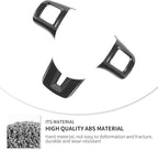 Linskip Steering Wheel Trim Compatible with Dodge Charger/Challenger/Durango/Dart 2009-2014 & Journey 2013-2022, Steering Wheel Cover for Charger Interior Accessories 3Pcs(Carbon Fiber)