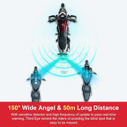 INNOVV ThirdEYE Motorcycle Blind Spot System with Voice and Indicators Alert, Waterproof Moto Assistant System, Detect Hazard