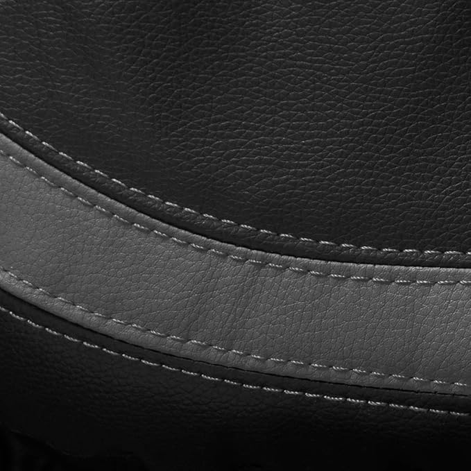 Motor Trend Gray Faux Leather Car Seat Covers for Front Seats – Automotive Bucket PU Leather Seat Covers for SUV Made for Veh