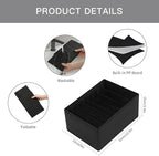 Qozary 4 Pack Drawer Organizers for Clothing, 8 Grids Foldable Closet Organizers and Storage Bins for Bedroom, Dresser Organi