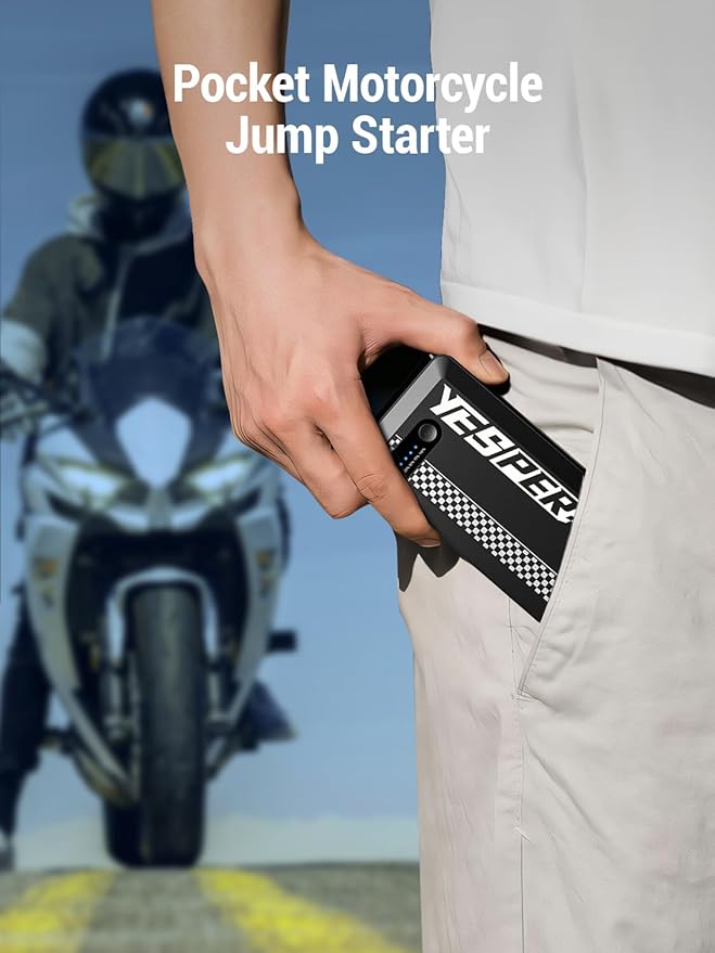 YESPER Jump Starter Portable,1500A Peak Motorcycle Jump Starter, Jump Box for Car Jumper Starter Portable, 12V Booster Pack(Up to 7L Gas and 5.5L Diesel Engine) with Smart Safety Jumper Cable(Red)