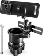Universal Cup Holder Expander Mount for Satellite Radio CB Mic and Walkie Talkie, 3-in-1 Car Organizer Hanger, 2.6-3.5In Adju