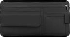 Car Sun Visor Storage Bag, Soft Leather Surface Organizer, Scratch-Resistant Auto Sunshade Organizer Bag, Can Store ID Card, Eyeglasses, Pen, Driving License etc (Black)