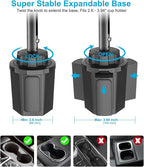 Cup Holder Car Large Tablet Mount, [Up to 15.6"] Metal Adjustable Arm CupHolder Tablet Clip, Heavy Duty Truck Cup Holder for iPad Pro 13 12.9 Air Mini, Galaxy tab, iPhone, 6.1-15.6" Devices