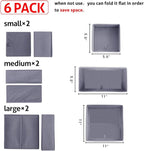 homyfort Dresser Drawer Organizer, Foldable Cloth Storage Box Closet Cube Basket Bins Containers Divider with Drawers for Und