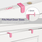 SWTYMIKI Over The Door Hook with 16 Hooks & Mesh Baskets - Heavy Duty Over The Door Organizer Hanger for Towels, Coats, Cloth